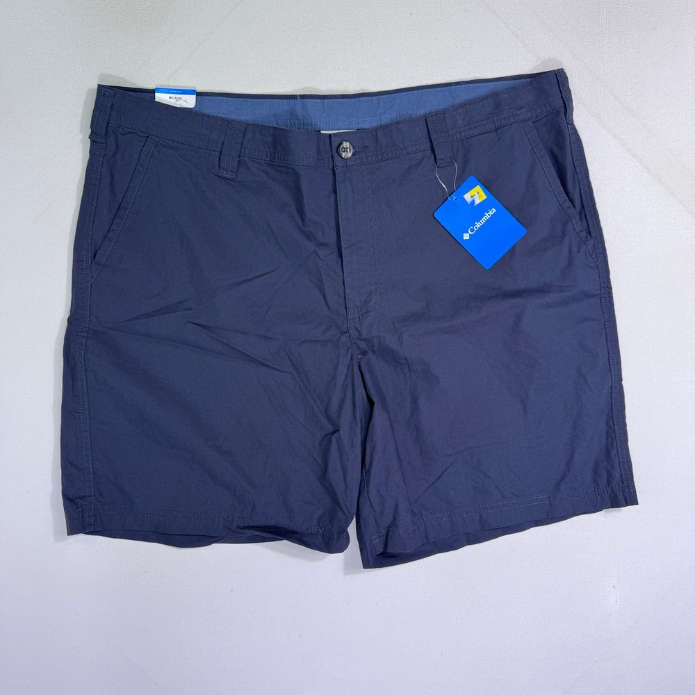 Columbia Washed Out Short Mens 40x8 Blue Cotton NWT Outdoor Hiking Lightweight